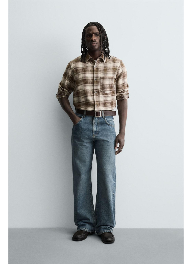 Рубашка в клетку свободного кроя Рубашка в клетку свободного кроя