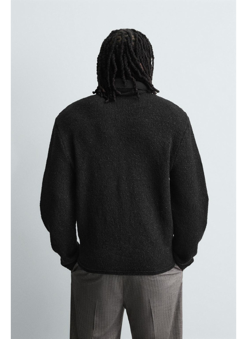 БЛЕСТЯЩИЙ ТЕКСТУРНЫЙ КАРДИГАН БЛЕСТЯЩИЙ ТЕКСТУРНЫЙ КАРДИГАН