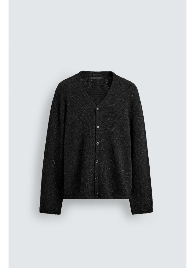 БЛЕСТЯЩИЙ ТЕКСТУРНЫЙ КАРДИГАН БЛЕСТЯЩИЙ ТЕКСТУРНЫЙ КАРДИГАН