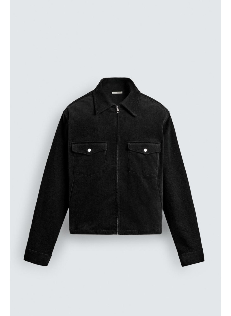 Рубашка-оверсайз из вельвета с карманами Рубашка-оверсайз из вельвета с карманами