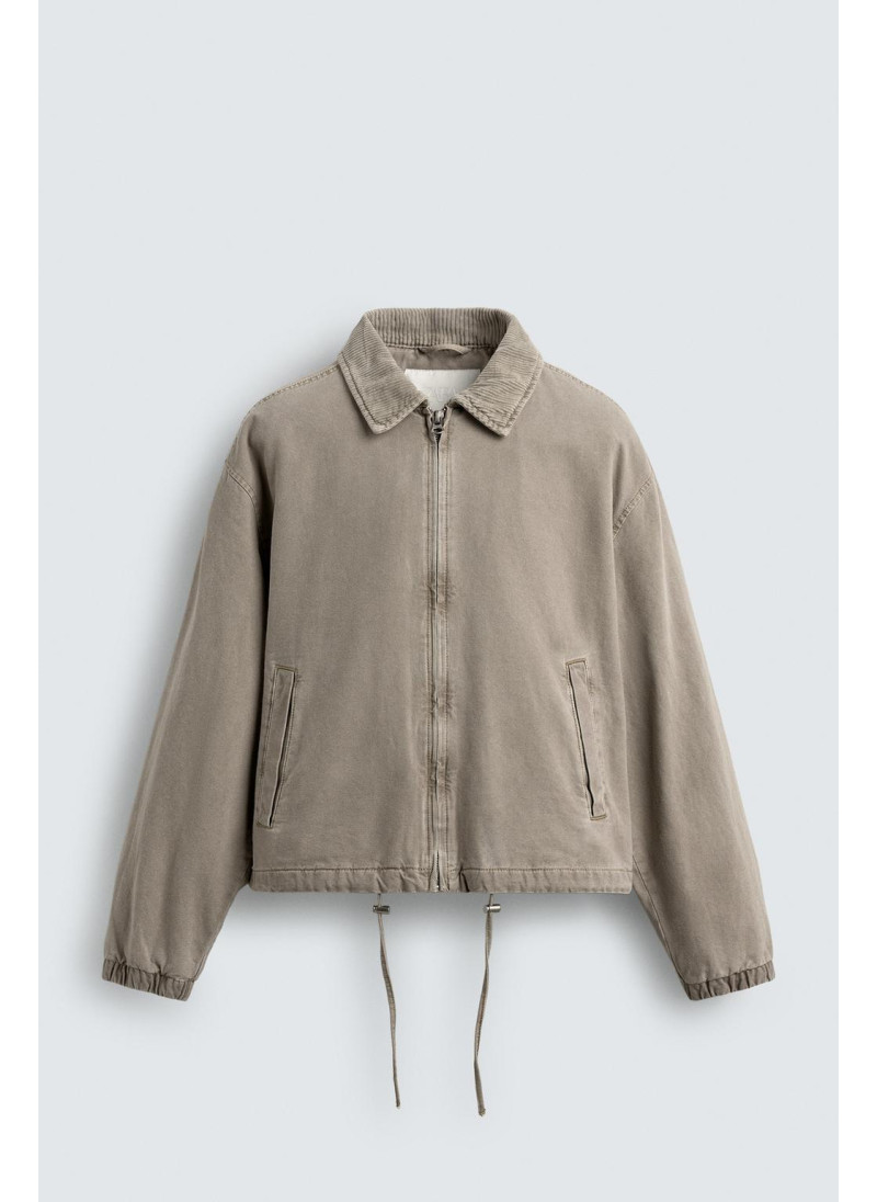 Куртка с утепленным контрастным воротником Куртка с утепленным контрастным воротником