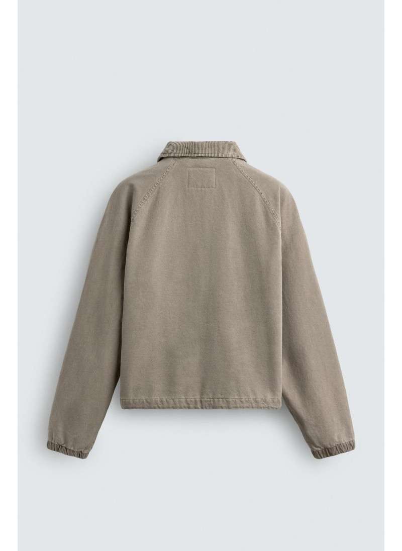 Куртка с утепленным контрастным воротником Куртка с утепленным контрастным воротником