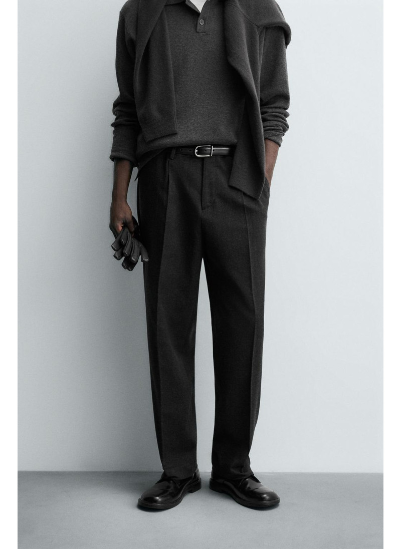 БРЮКИ ИЗ ХЛОПКА И ШЕРСТИ С РЕЛЬЕФНЫМ УЗОРОМ — LIMITED EDITION БРЮКИ ИЗ ХЛОПКА И ШЕРСТИ С РЕЛЬЕФНЫМ УЗОРОМ — LIMITED EDITION