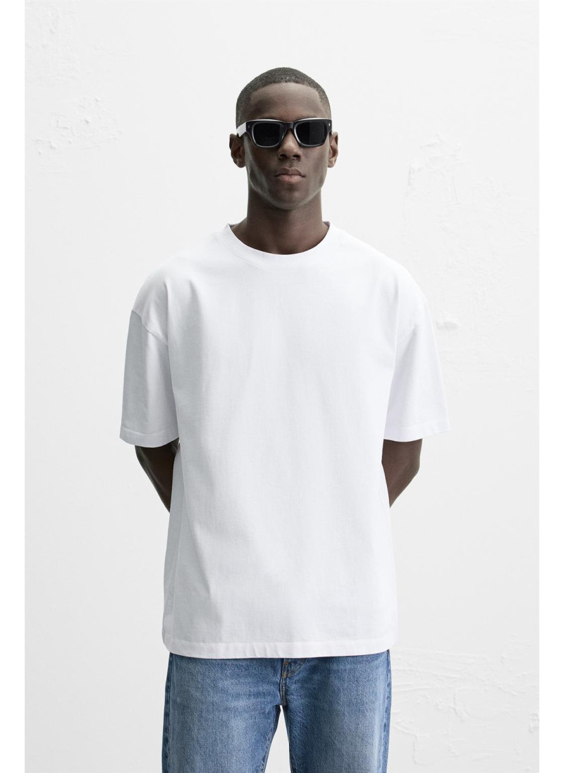 Футболка свободного кроя из плотного хлопка Футболка свободного кроя из плотного хлопка