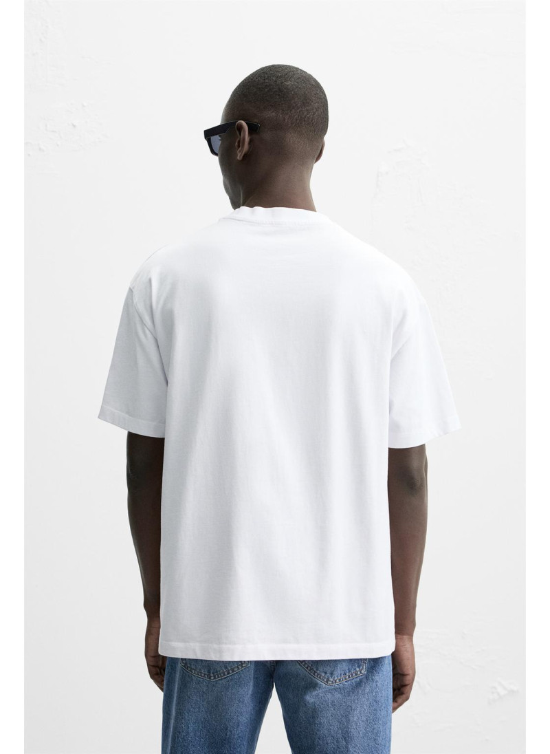 Футболка свободного кроя из плотного хлопка Футболка свободного кроя из плотного хлопка