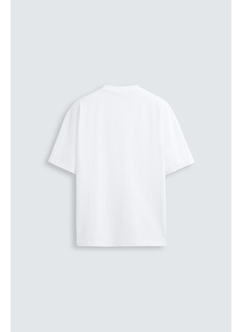 Футболка свободного кроя из плотного хлопка Футболка свободного кроя из плотного хлопка