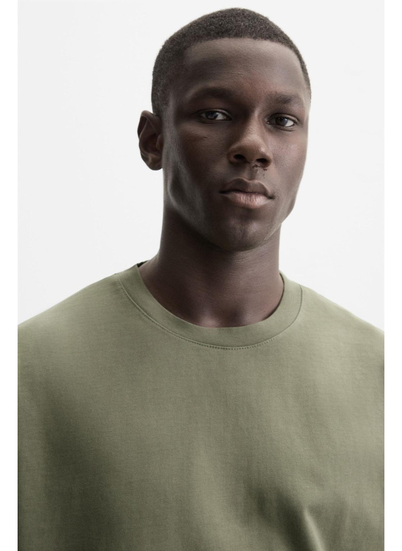 Футболка свободного кроя из плотного хлопка Футболка свободного кроя из плотного хлопка