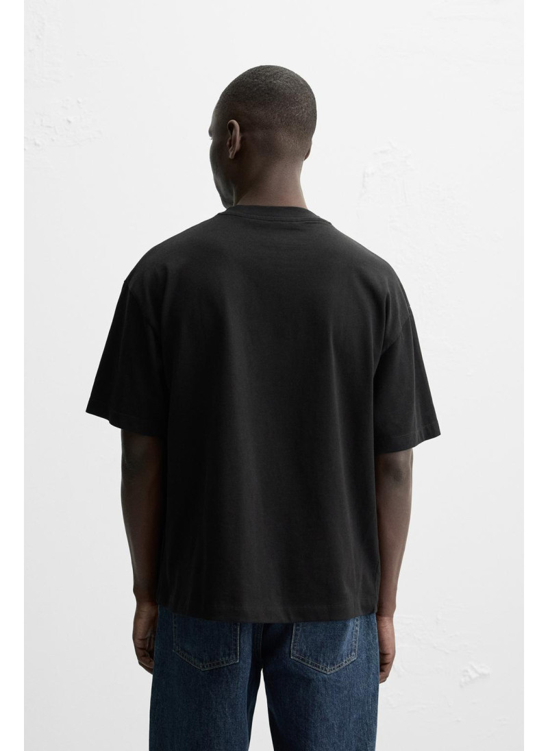 Футболка свободного кроя из плотного хлопка Футболка свободного кроя из плотного хлопка