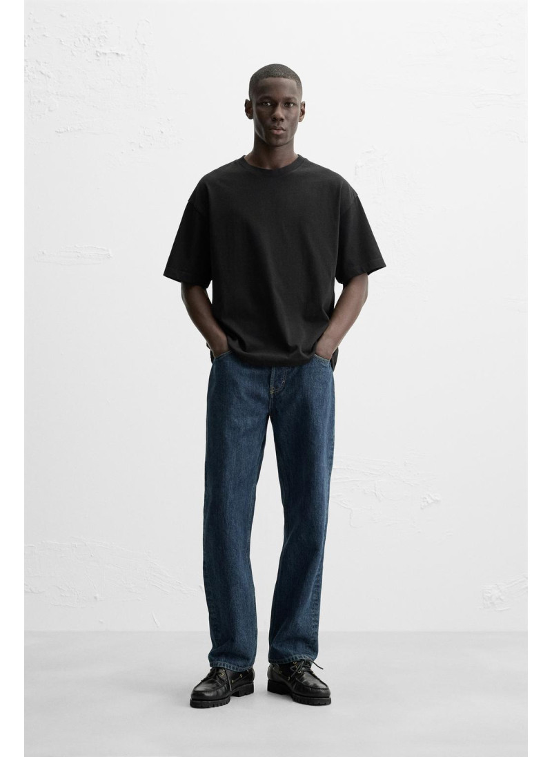 Футболка свободного кроя из плотного хлопка Футболка свободного кроя из плотного хлопка