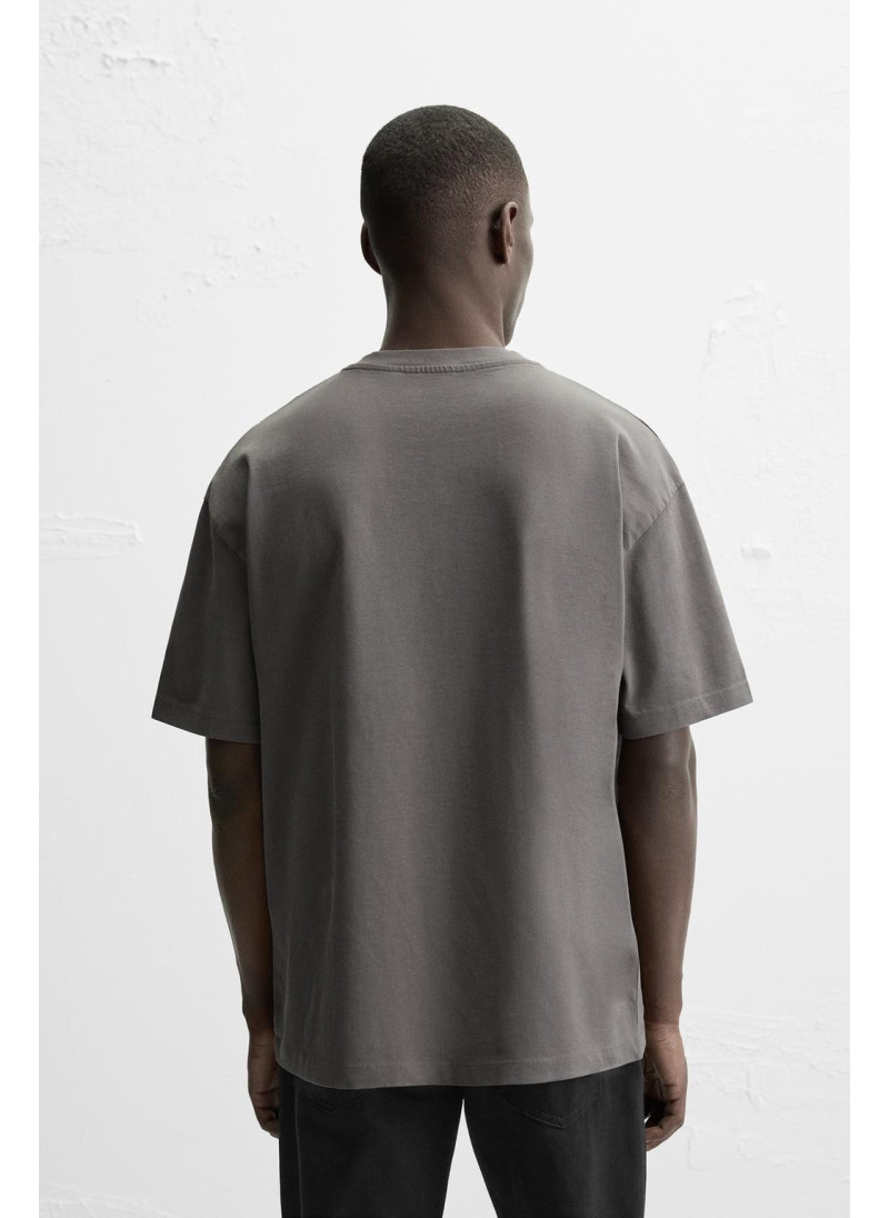 Футболка свободного кроя из плотного хлопка Футболка свободного кроя из плотного хлопка