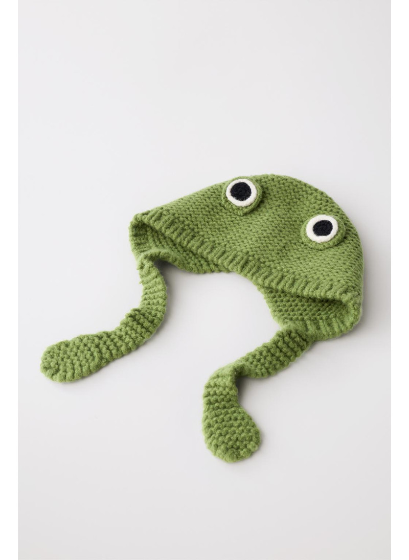 Шапка-бини из 100% шерсти limited edition с ушками лягушки Шапка-бини из 100% шерсти limited edition с ушками лягушки