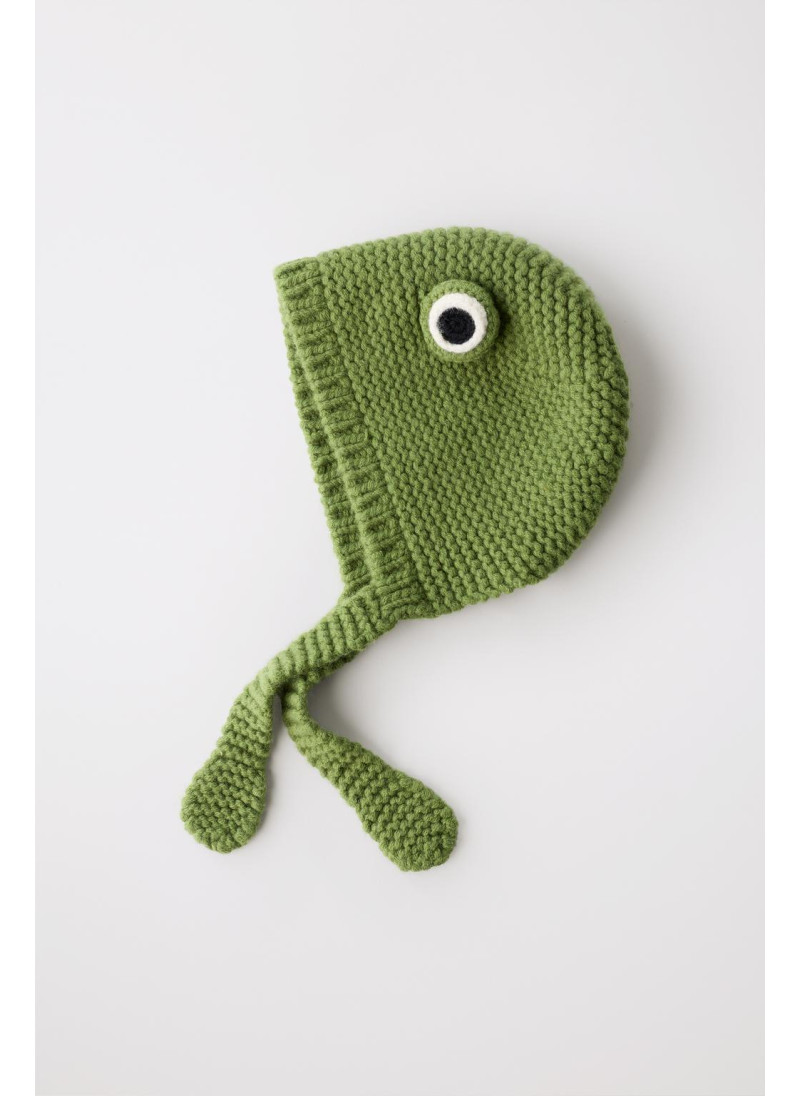 Шапка-бини из 100% шерсти limited edition с ушками лягушки Шапка-бини из 100% шерсти limited edition с ушками лягушки