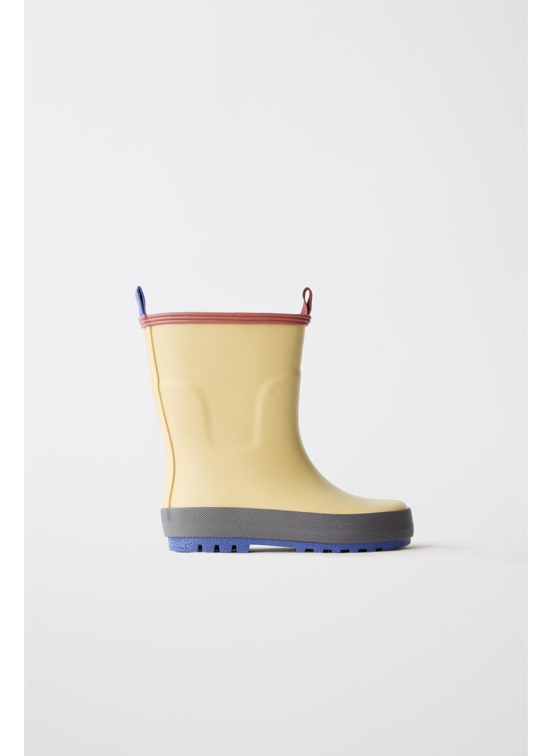 Резиновые сапоги zara с блоками цветов Резиновые сапоги zara с блоками цветов