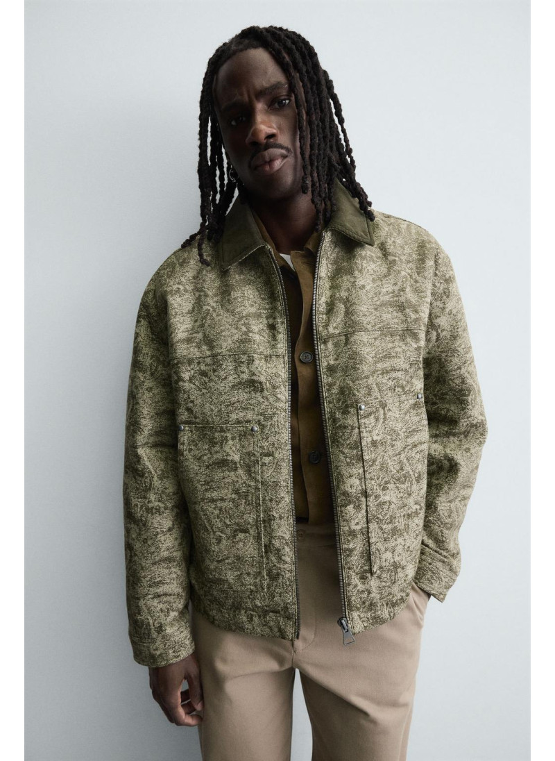 Куртка с абстрактным жаккардовым узором Куртка с абстрактным жаккардовым узором