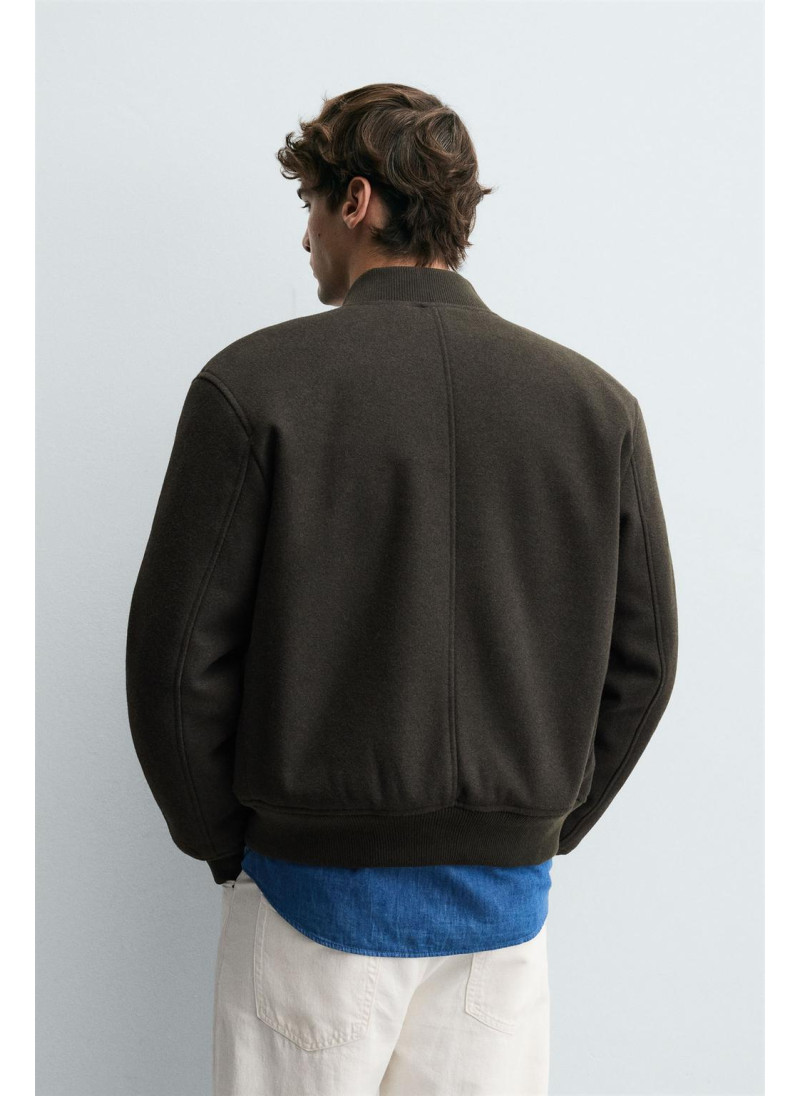 Куртка-бомбер с комбинированными материалами Куртка-бомбер с комбинированными материалами