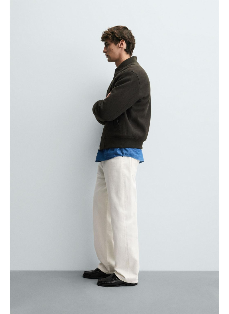 Куртка-бомбер с комбинированными материалами Куртка-бомбер с комбинированными материалами