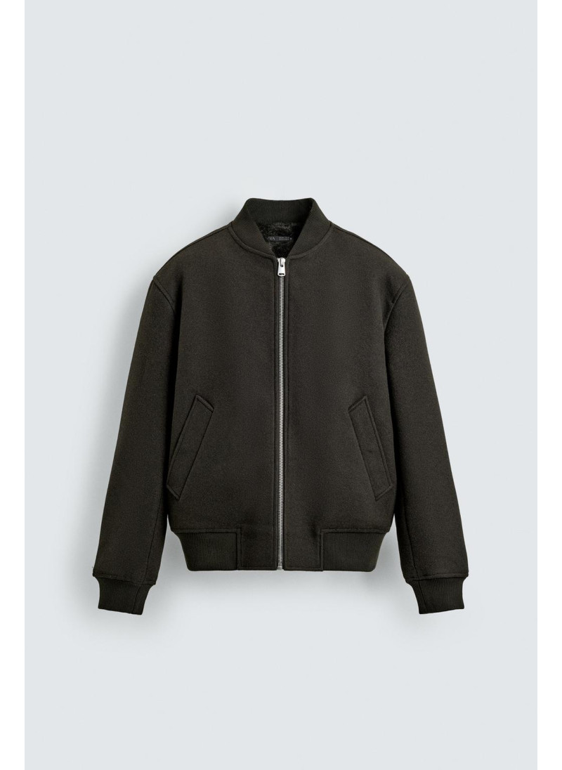 Куртка-бомбер с комбинированными материалами Куртка-бомбер с комбинированными материалами