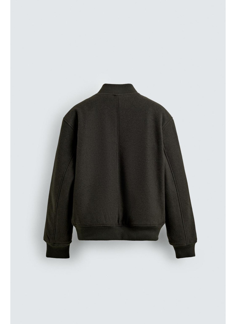 Куртка-бомбер с комбинированными материалами Куртка-бомбер с комбинированными материалами