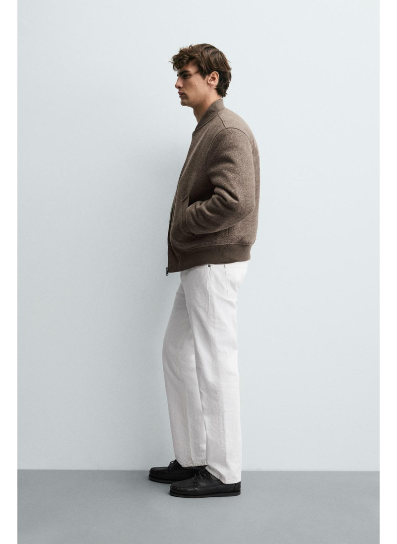 Куртка-бомбер с комбинированными материалами Куртка-бомбер с комбинированными материалами