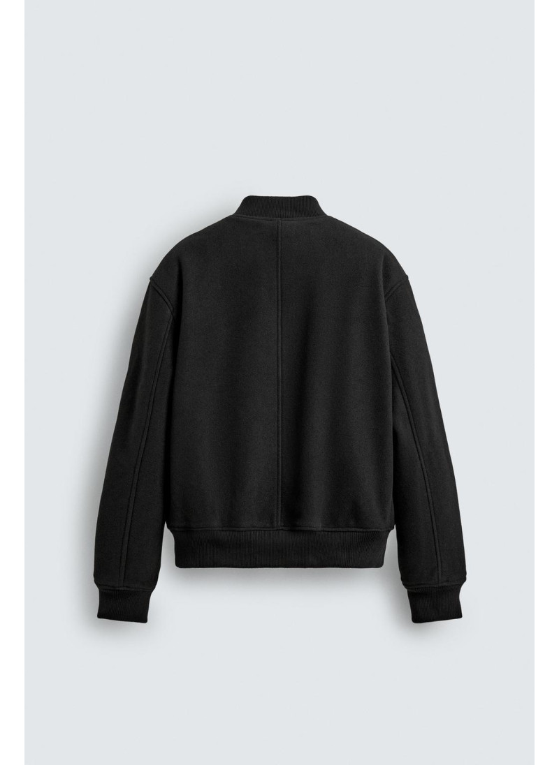 Куртка-бомбер с комбинированными материалами Куртка-бомбер с комбинированными материалами