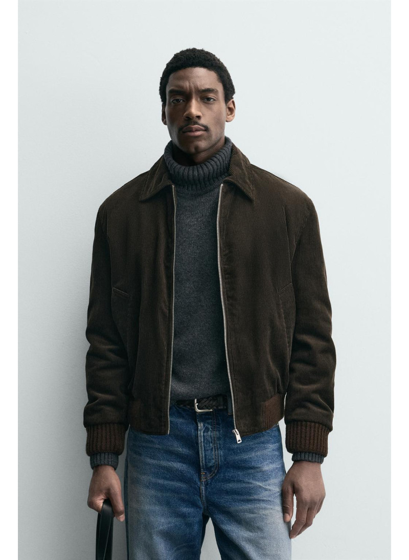 Куртка из вельвета с квадратным стежком Куртка из вельвета с квадратным стежком