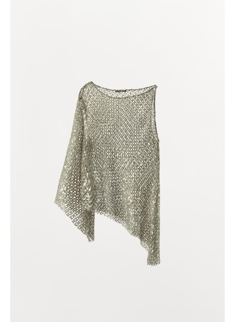 Топ с асимметричной вышивкой Топ с асимметричной вышивкой