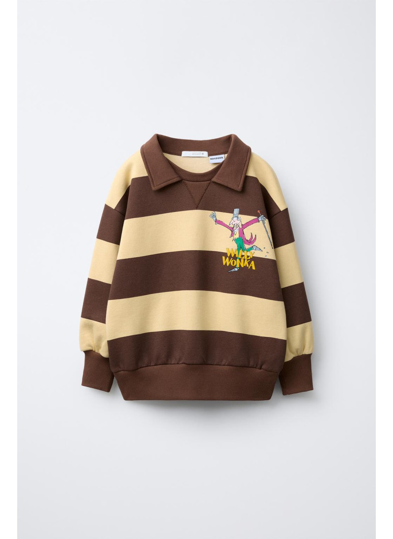 Свитшот с воротником-поло wi...