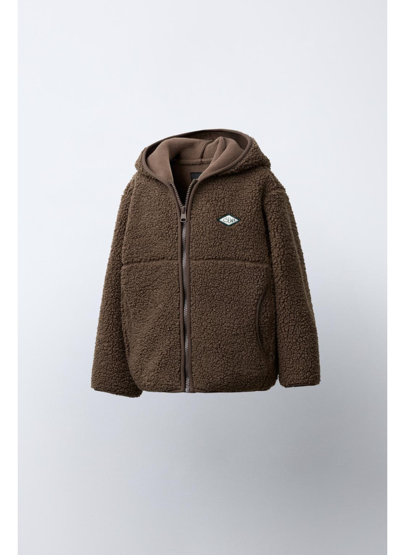 Куртка из искусственного меха с капюшоном zara Куртка из искусственного меха с капюшоном zara