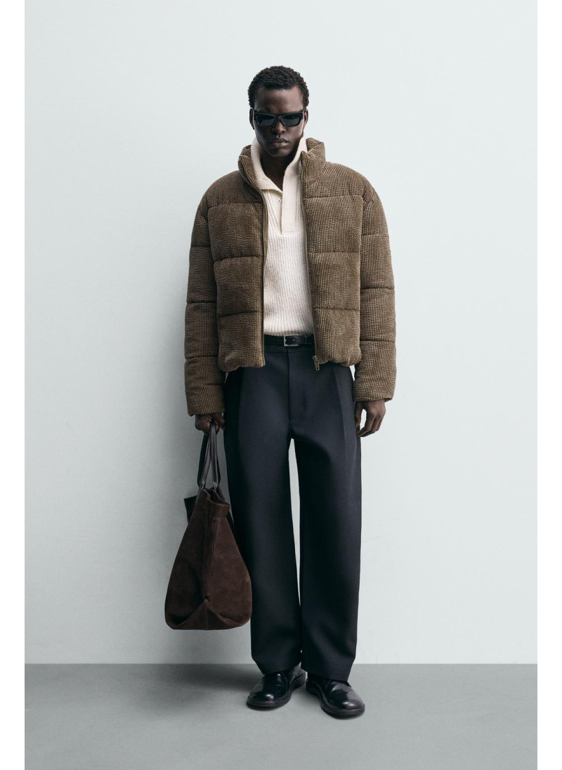 Пуховик из вельвета