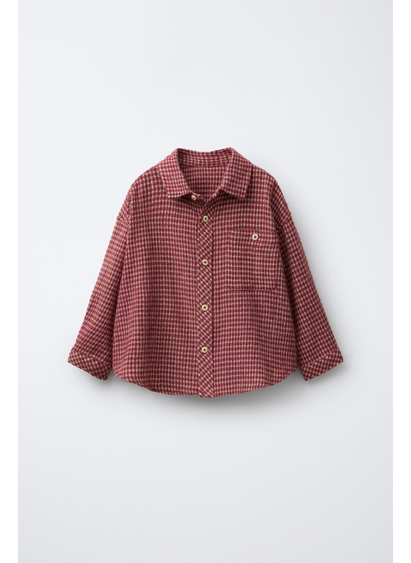 Рубашка в клетку с карманом Рубашка в клетку с карманом