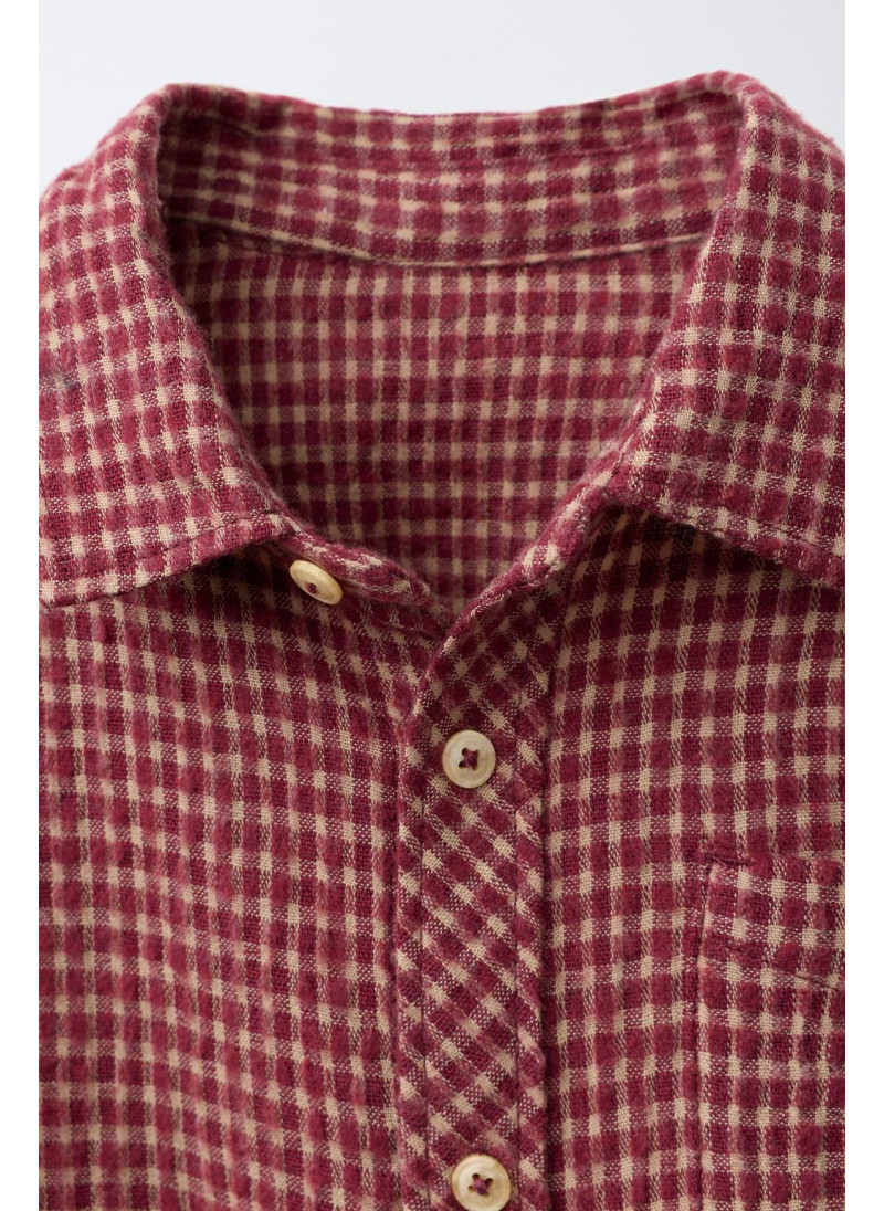 Рубашка в клетку с карманом Рубашка в клетку с карманом