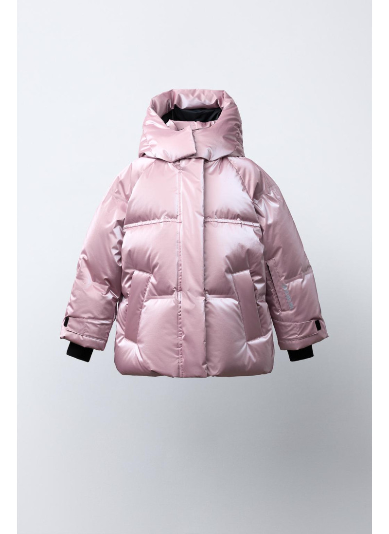 WATER-RESISTANT AND WINDPROOF METALLIC DOWN FEATHER PUFFER JACKET RECCO® SYSTEM SKI COLLECTION WATER-RESISTANT AND WINDPROOF METALLIC DOWN FEATHER PUFFER JACKET RECCO® SYSTEM SKI COLLECTION