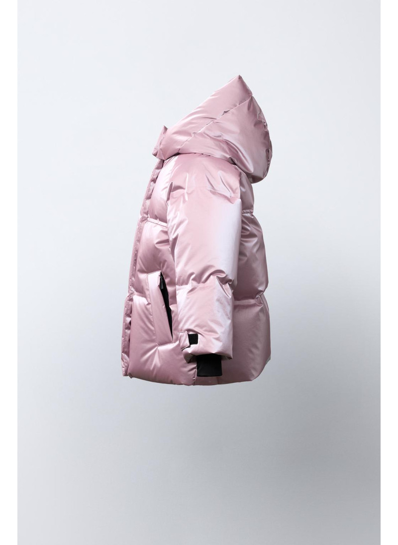 WATER-RESISTANT AND WINDPROOF METALLIC DOWN FEATHER PUFFER JACKET RECCO® SYSTEM SKI COLLECTION WATER-RESISTANT AND WINDPROOF METALLIC DOWN FEATHER PUFFER JACKET RECCO® SYSTEM SKI COLLECTION