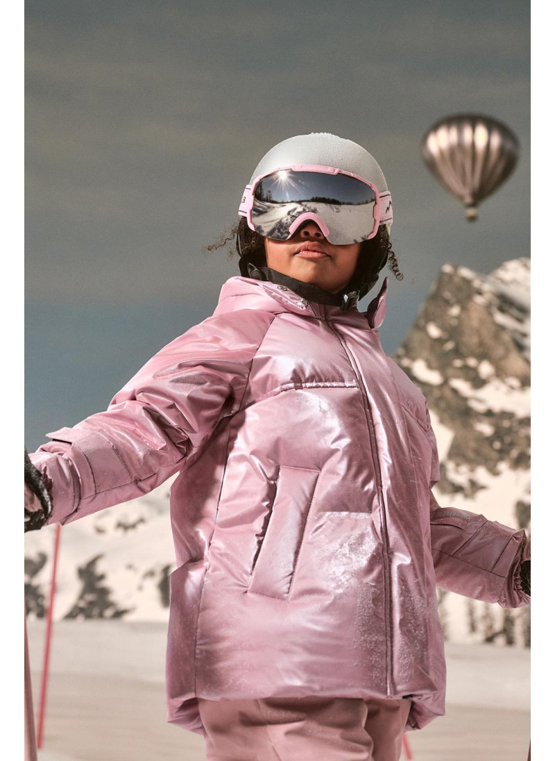 WATER-RESISTANT AND WINDPROOF METALLIC DOWN FEATHER PUFFER JACKET RECCO® SYSTEM SKI COLLECTION WATER-RESISTANT AND WINDPROOF METALLIC DOWN FEATHER PUFFER JACKET RECCO® SYSTEM SKI COLLECTION