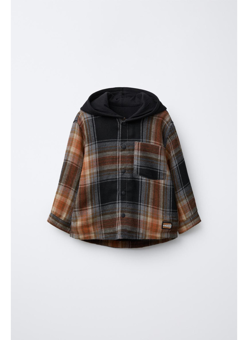 Рубашка-овершерт с капюшон�...