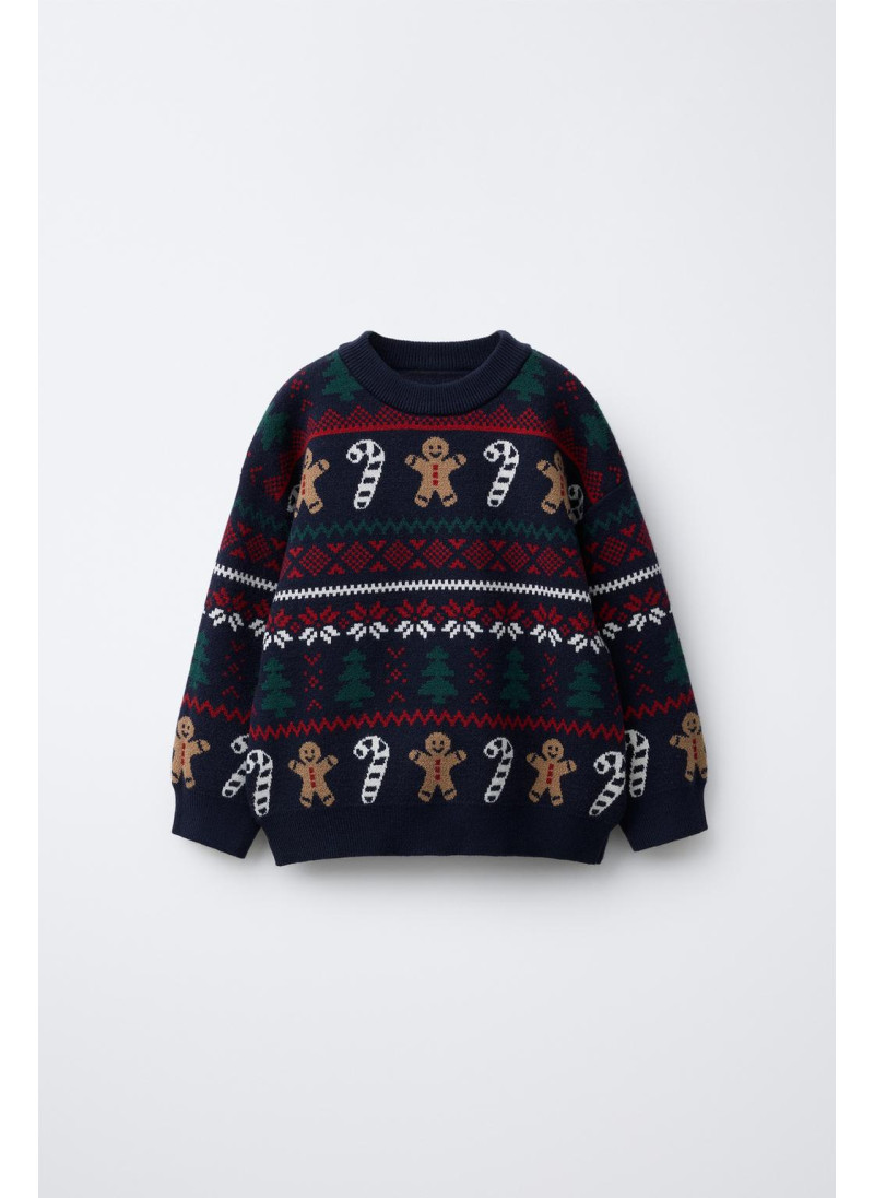 Джемпер с жаккардовым узор�...