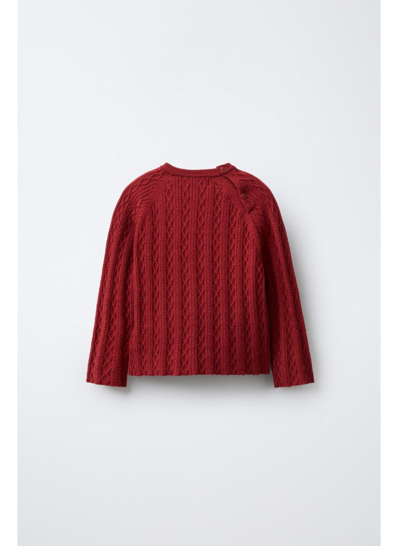 СВИТЕР С УЗОРОМ «КОСЫ» СВИТЕР С УЗОРОМ «КОСЫ»