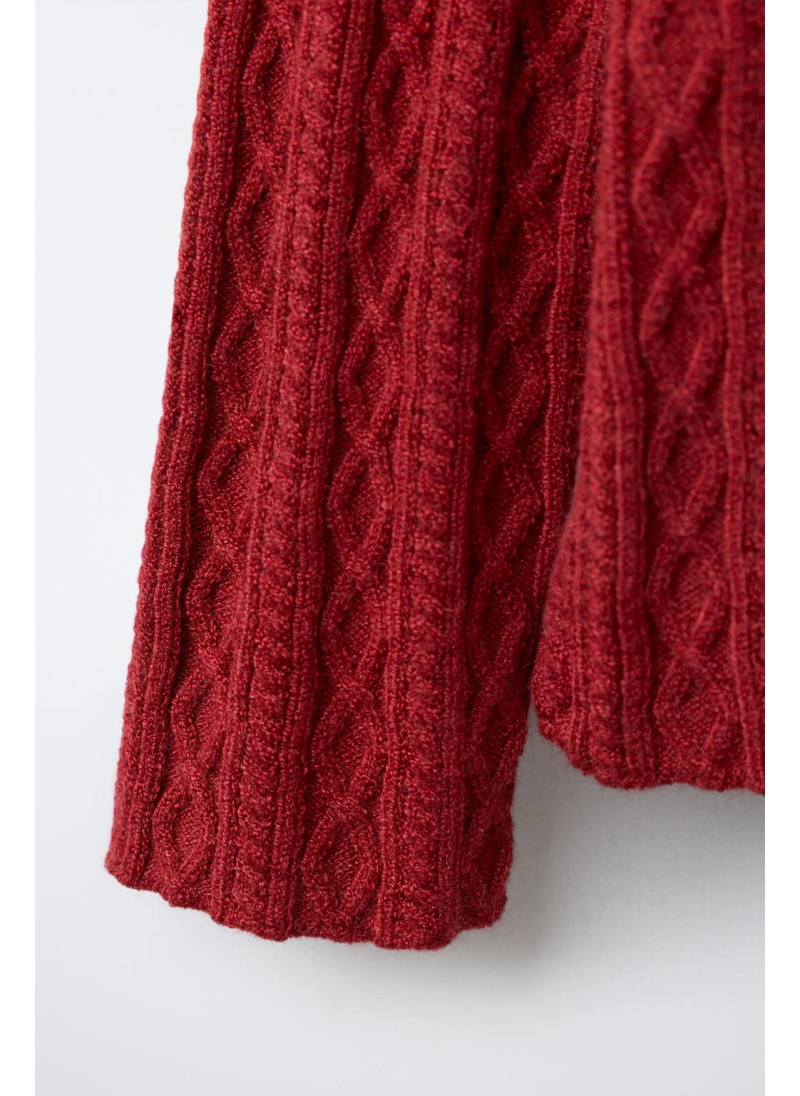 СВИТЕР С УЗОРОМ «КОСЫ» СВИТЕР С УЗОРОМ «КОСЫ»