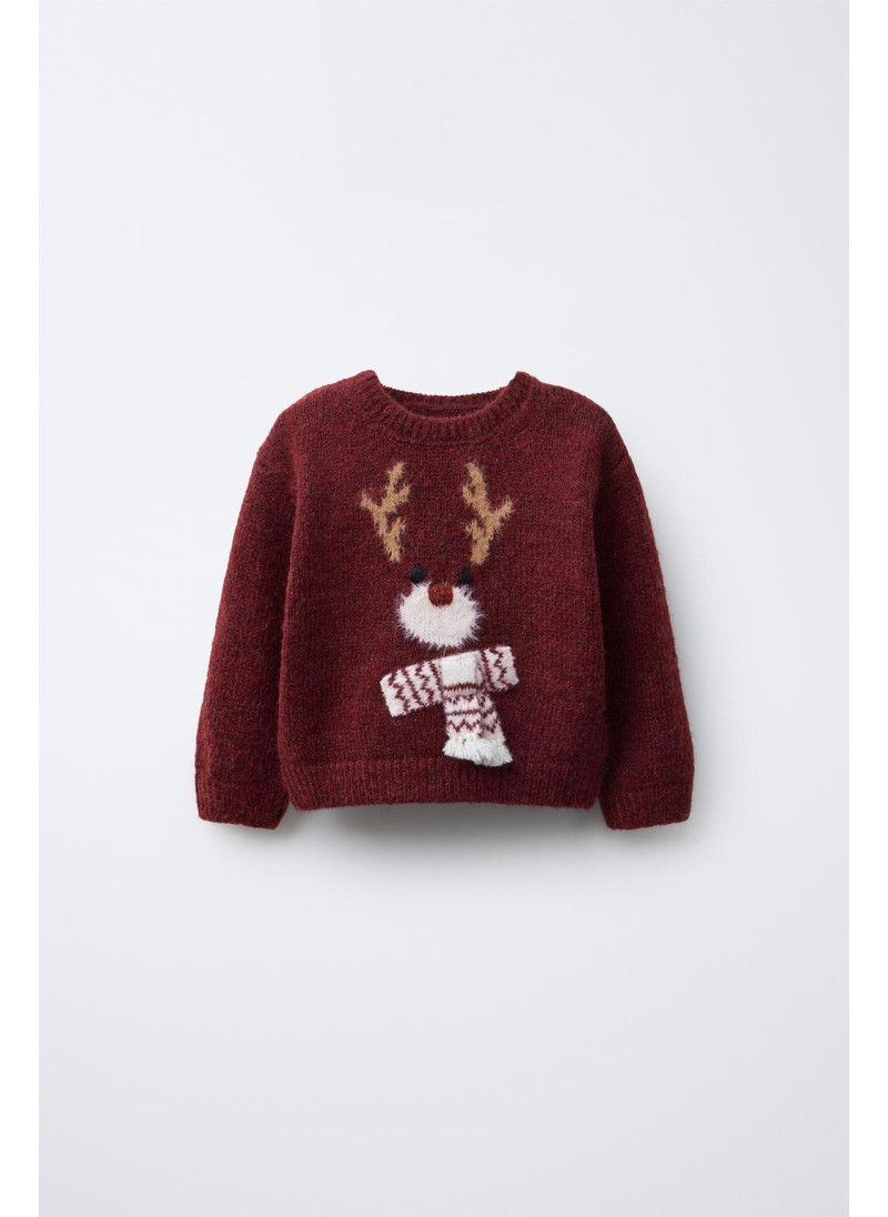 ВЯЗАНЫЙ ДЖЕМПЕР С ОЛЕНЕМ