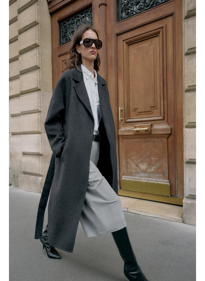 ДЛИННОЕ ПАЛЬТО ИЗ ШЕРСТИ С �...