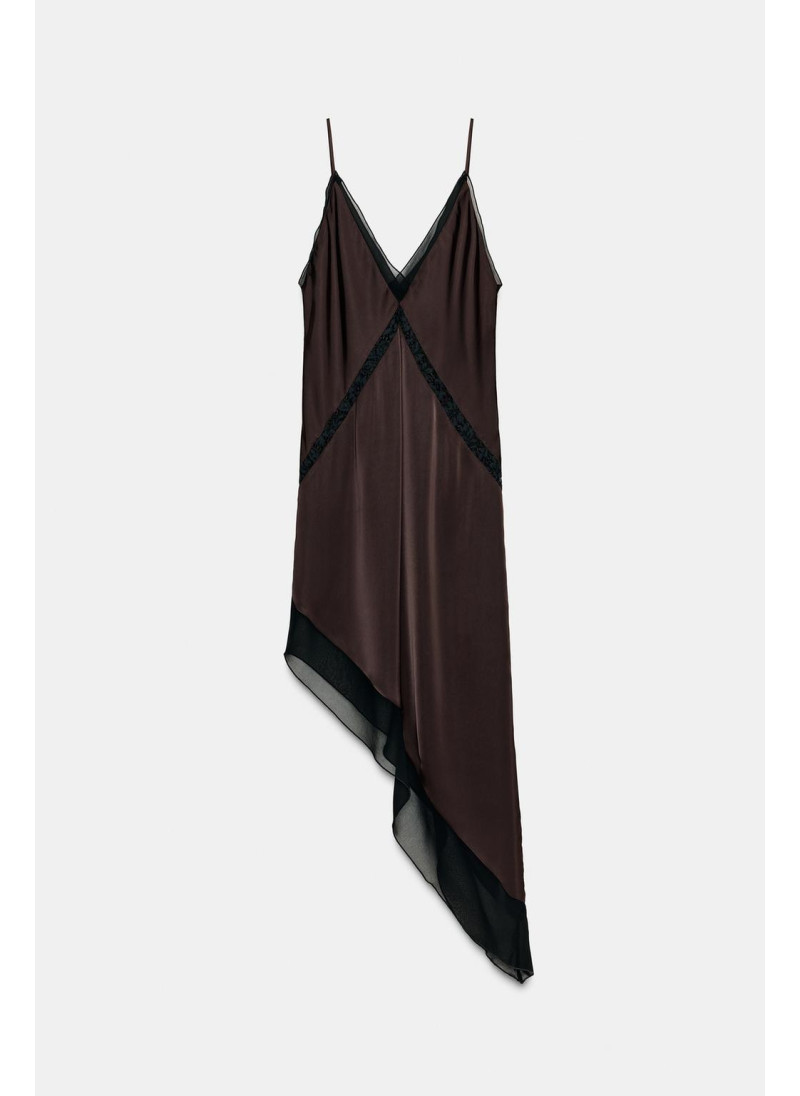 АТЛАСНОЕ ПЛАТЬЕ МИДИ АСИММЕТРИЧНОГО КРОЯ АТЛАСНОЕ ПЛАТЬЕ МИДИ АСИММЕТРИЧНОГО КРОЯ