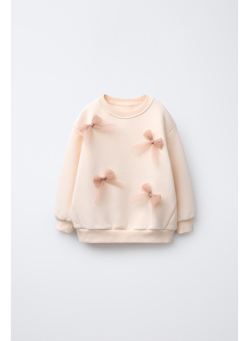 ТОЛСТОВКА С ТЮЛЕВЫМИ БАНТИКАМИ ТОЛСТОВКА С ТЮЛЕВЫМИ БАНТИКАМИ