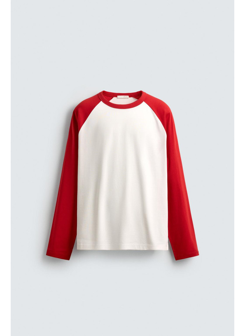 ФУТБОЛКА КОЛОР-БЛОК С РУКАВАМИ РЕГЛАН ФУТБОЛКА КОЛОР-БЛОК С РУКАВАМИ РЕГЛАН