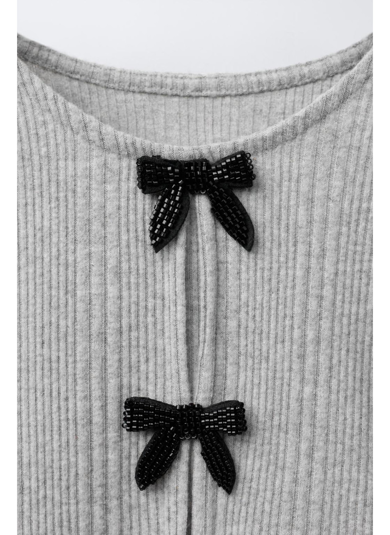 ФУТБОЛКА В РУБЧИК SOFT TOUCH С БАНТАМИ ФУТБОЛКА В РУБЧИК SOFT TOUCH С БАНТАМИ