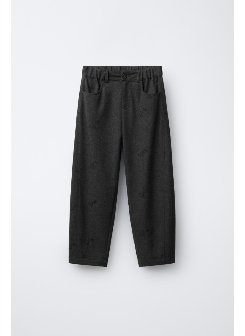 МЯГКИЕ БРЮКИ BARREL С ВЫШИВКОЙ...