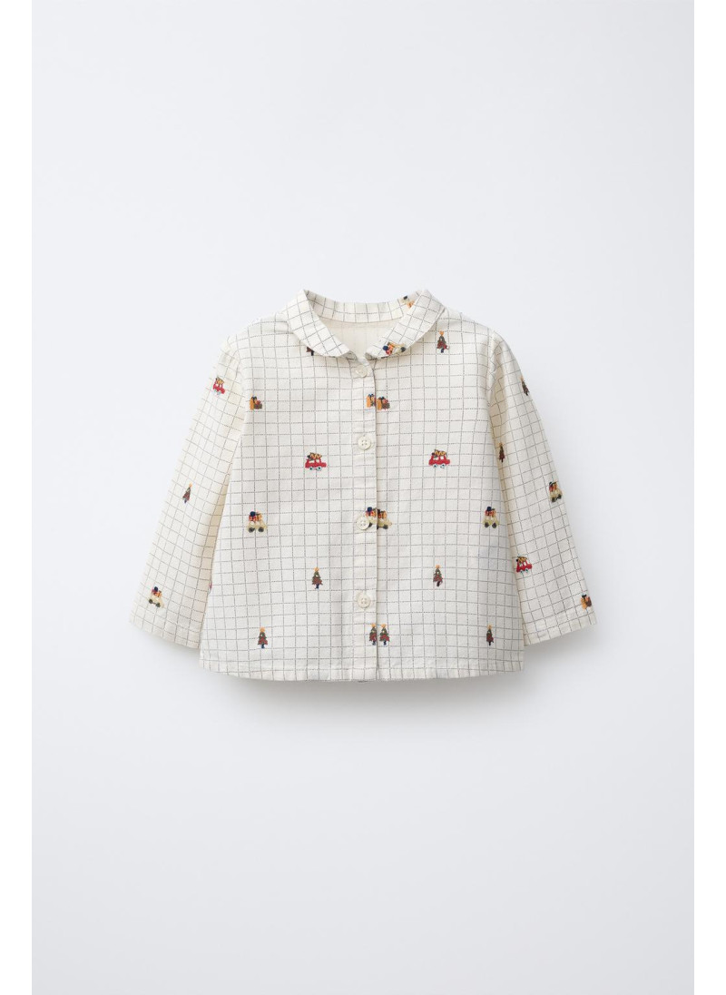 РУБАШКА В КЛЕТКУ С ВЫШИВКОЙ РУБАШКА В КЛЕТКУ С ВЫШИВКОЙ