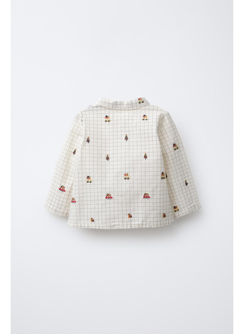 РУБАШКА В КЛЕТКУ С ВЫШИВКОЙ РУБАШКА В КЛЕТКУ С ВЫШИВКОЙ