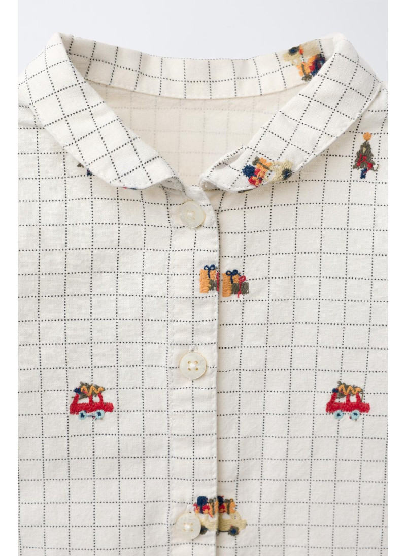РУБАШКА В КЛЕТКУ С ВЫШИВКОЙ РУБАШКА В КЛЕТКУ С ВЫШИВКОЙ