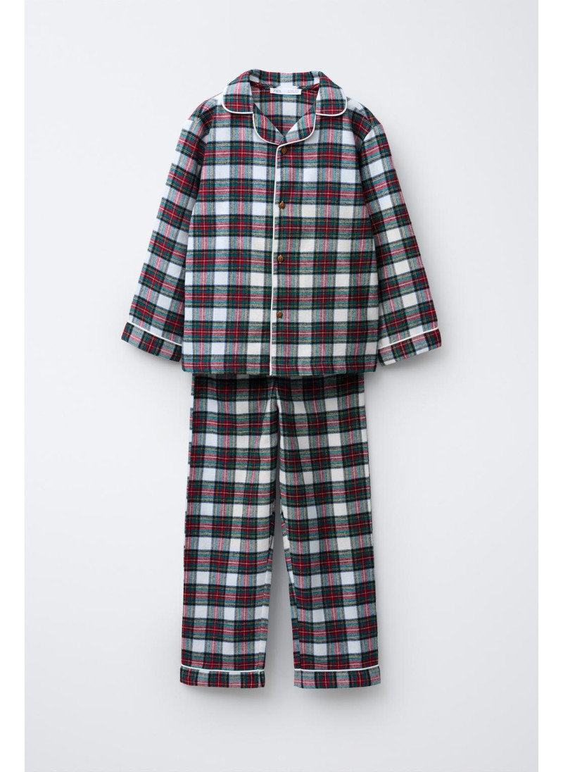 6-14 ЛЕТ/ ФЛАНЕЛЕВАЯ ПИЖАМА В КЛЕТКУ 6-14 ЛЕТ/ ФЛАНЕЛЕВАЯ ПИЖАМА В КЛЕТКУ