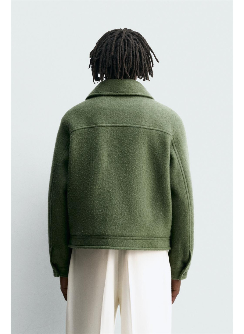 КУРТКА ИЗ СМЕСОВОЙ ШЕРСТИ С КАРМАНАМИ КУРТКА ИЗ СМЕСОВОЙ ШЕРСТИ С КАРМАНАМИ